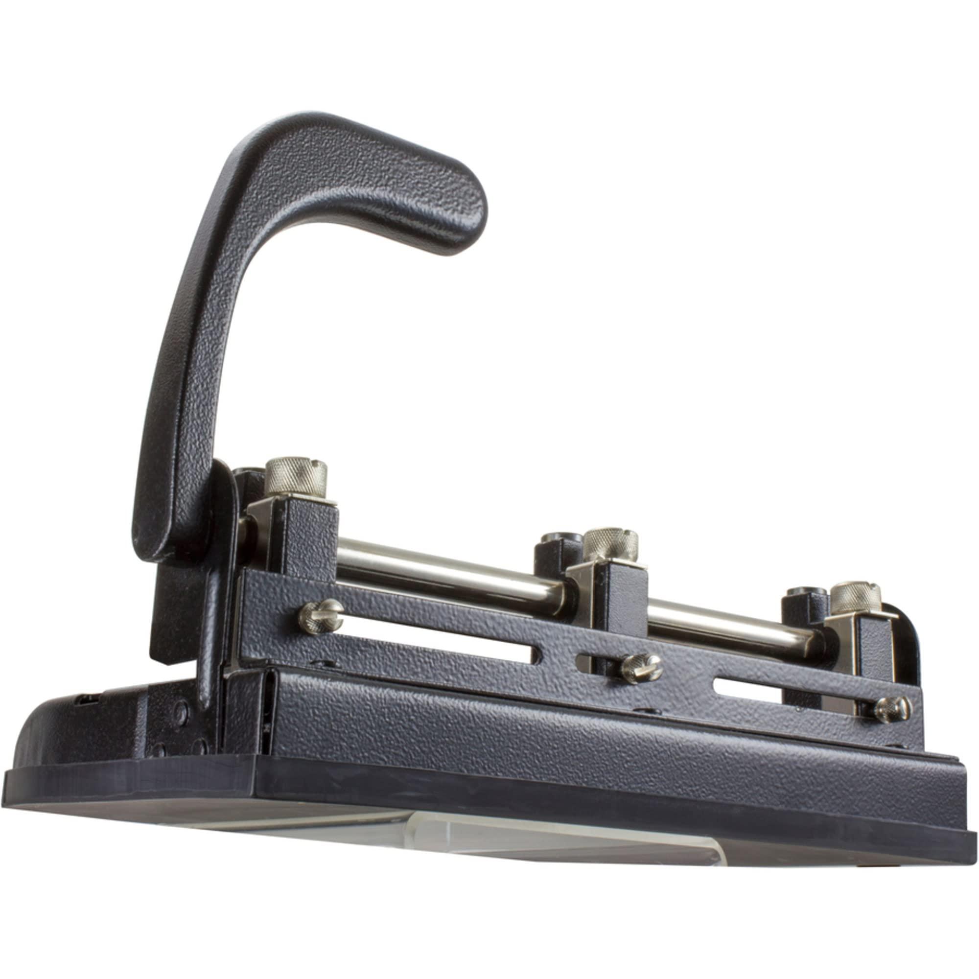 Officemate Officemate Heavy Duty Adjustable 2-3 Hole Punch with Lever Handle, 32-Sheet Capacity, Black (90078)