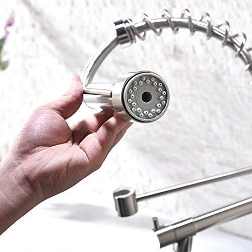 AIMADI AIMADI Contemporary Kitchen Sink Faucet,Single Handle Stainless Steel Kitchen Faucets with Pull Down Sprayer,Brushed Nickel