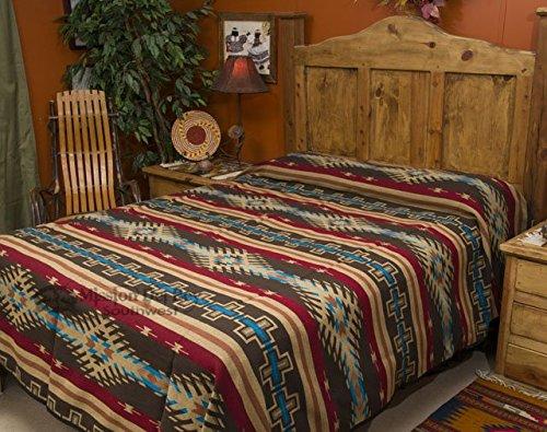 Mission Del Rey Mission Del Rey Southwest Bedding Isleta Collection -Reversible Bedspread -King Size 114\"x96\" Tan & Brown