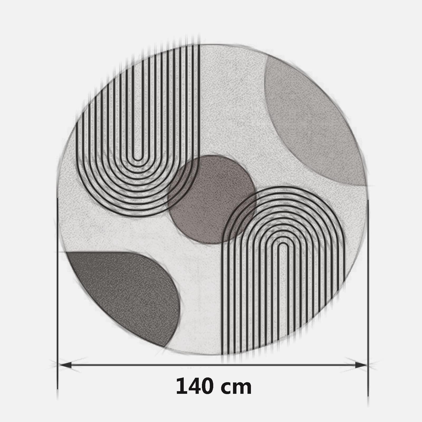 Sharunec Super Soft Circle Rugs for Castle Toddlers Play Tent Circular Area Rugs for Kids Bedroom Baby Room Decor Round Carpets and Nursery Rugs,Style y002,140 cm(4.6 ft)