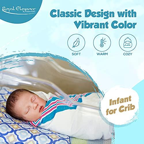 Elaine Karen Elaine Karen 6 Pack Flannel Unisex Hospital Receiving Blankets - 100% Cotton, for Girl or boy, Newborn Swaddle Wrap Baby Blanket Throw, Soft, Warm, Cozy, Infant for Crib, Stroller, 30x40