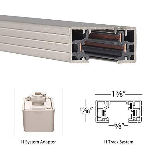 WAC Lighting WAC Lighting H Track 120V Floating Canopy Connector to Power Track from Electric Box for H Style 3-Wire Track Systems in Brushed Nickel