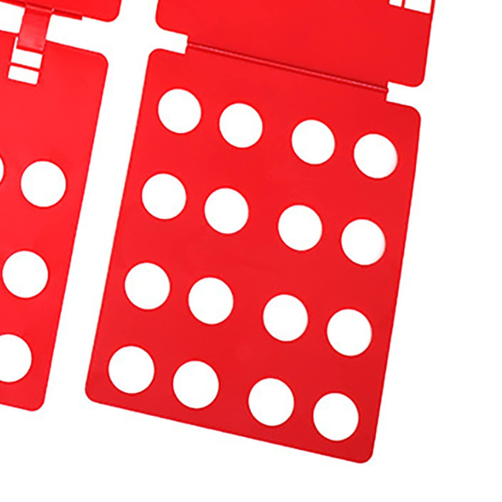 DOACT Clothes Folder, Shirt Folding Board Quick Easy to Fold Portable PP Material for Travel (Red)