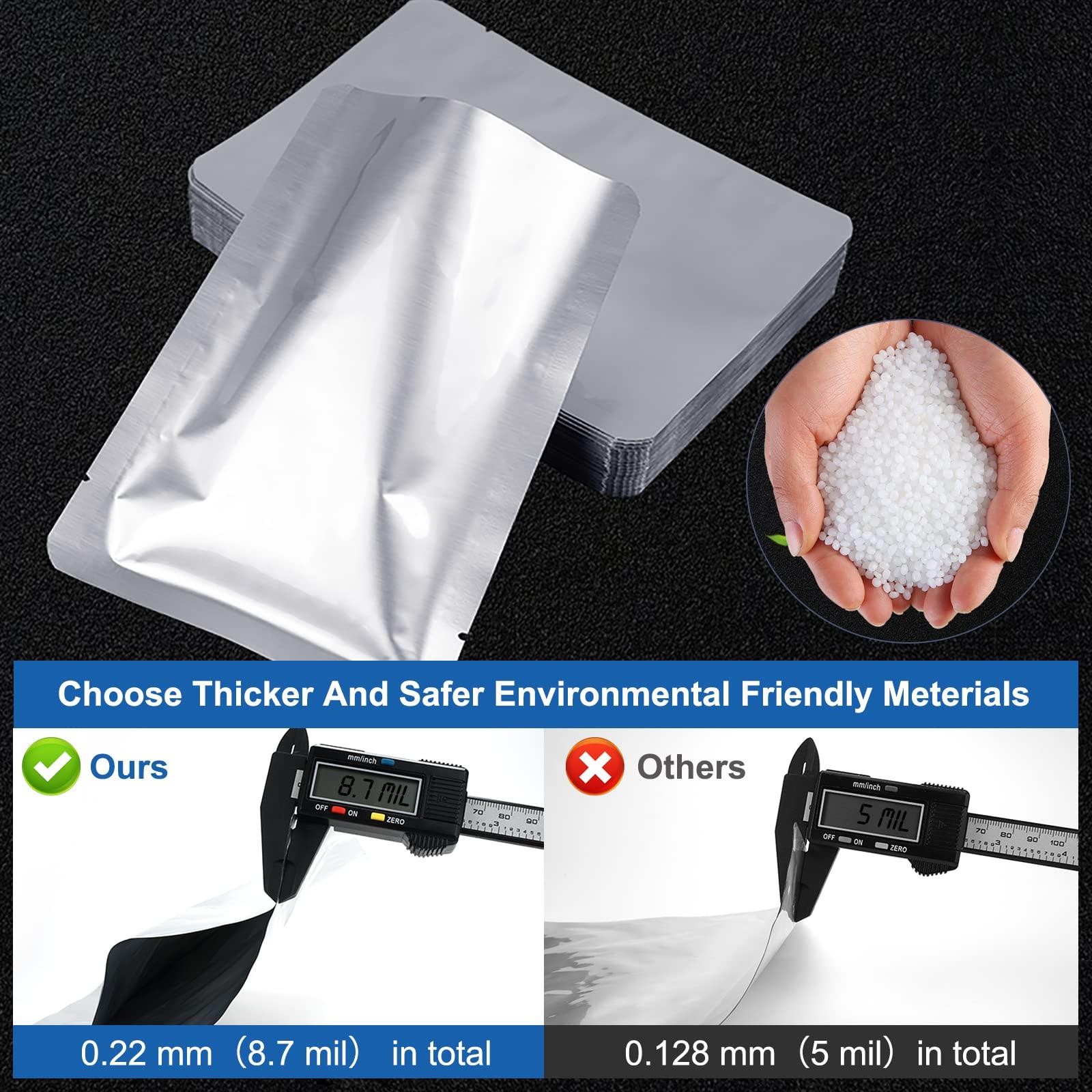 millionka 50 Pack 1 Gallon Mylar Bags for Food Storage with Oxygen Absorbers for Rice, Grains, Coffee Beans and Emergency Long Term Food Storage