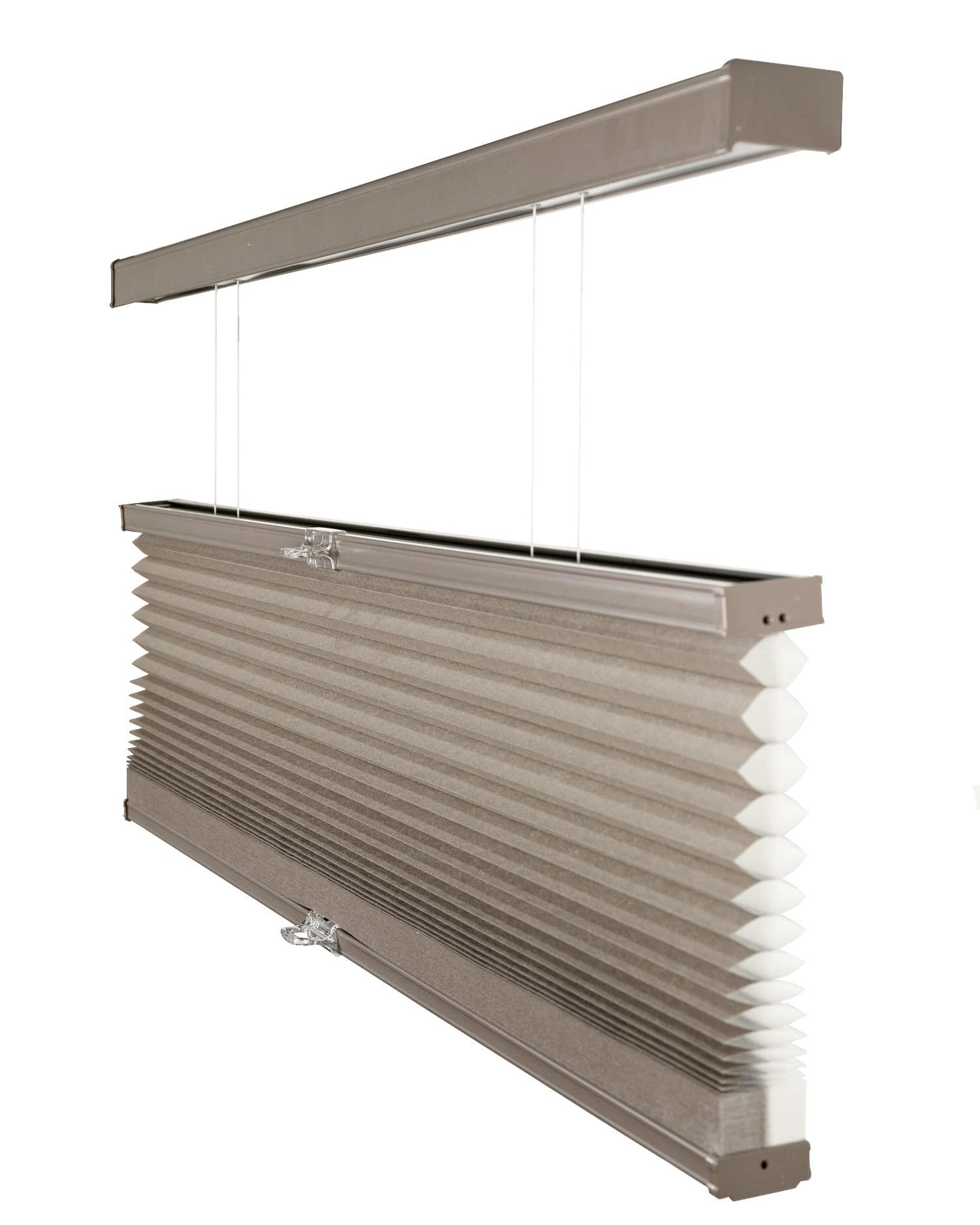 CHICOLOGY CHICOLOGY Cellular Shades, Top Down Bottom Up Shades, Blinds for Windows, Window Shades for Home, Door Blinds, Window Coverings, Cellular Blinds,Barnwood - Light Filtering, 26" W x 72" H