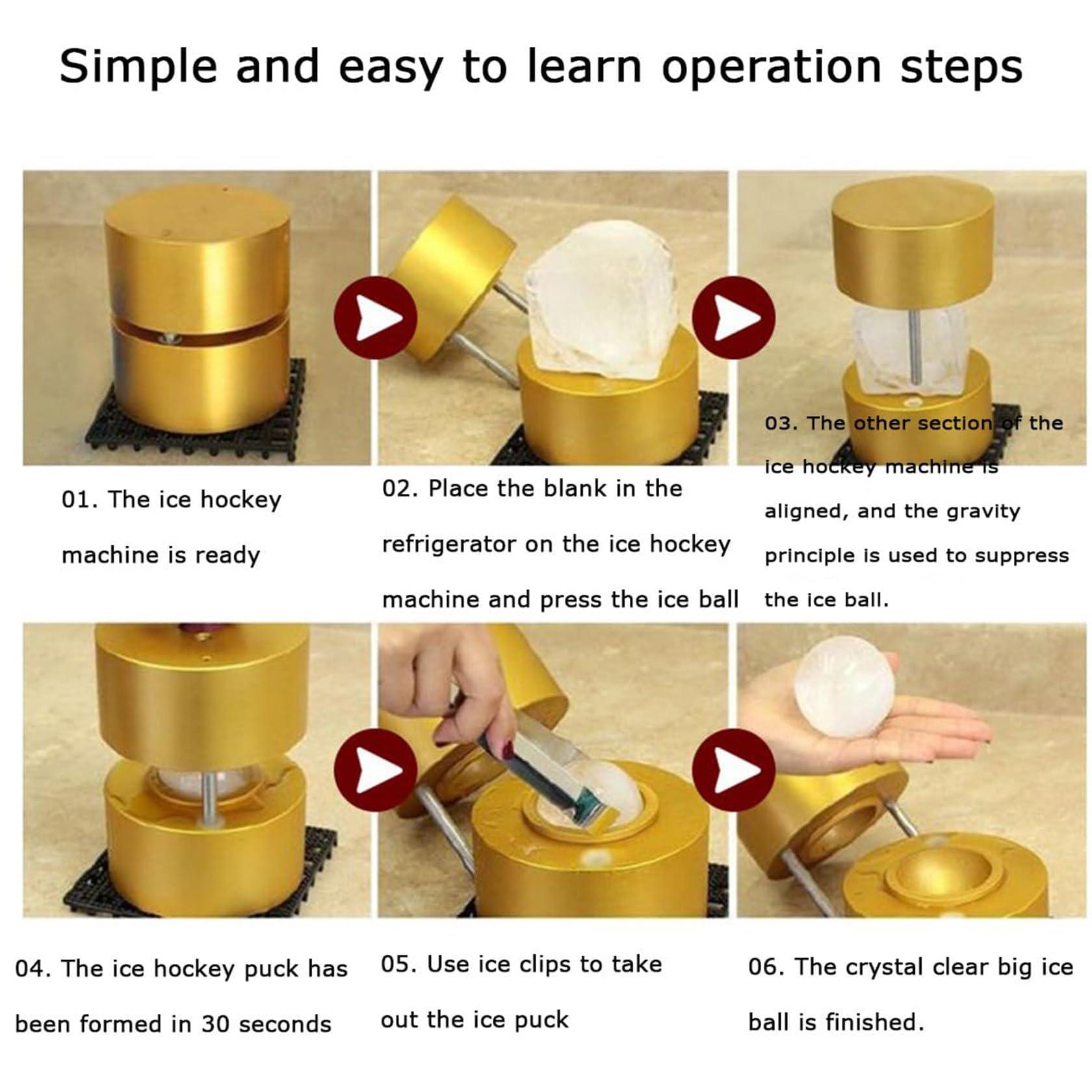 MiBoce Diamond Ice Maker, Round Ice Cube Mold, 30-70mm Multi-Purpose Cocktails Ice Ball Press Mold, Complete Shape, for Pubs, Clubs, Restaurants, Cafes, Bar