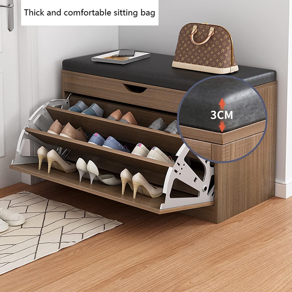 ZAIHW ZAIHW Shoe Cabinet Simple Modern Shoe Rack Tipping Shoe Cabinet Large-Capacity Multi-Function Locker,Well-Designed Shoe Organizer Shoe Seat Stool for Home,Size: 603450cm