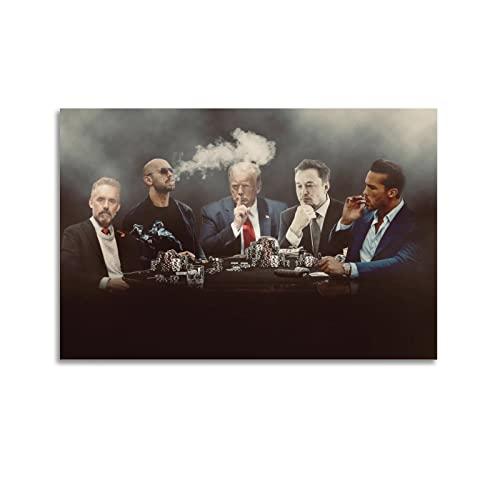 AAAG Andrew Tate Donald Trump Elon Musk Poster The Big Men Poster Canvas 90s Wall Art Room Aesthetic Posters 20x30inch(50x75cm)