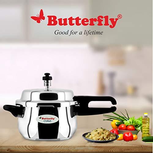 Butterfly Butterfly Stainless Steel 3-Liter Curve Pressure Cooker