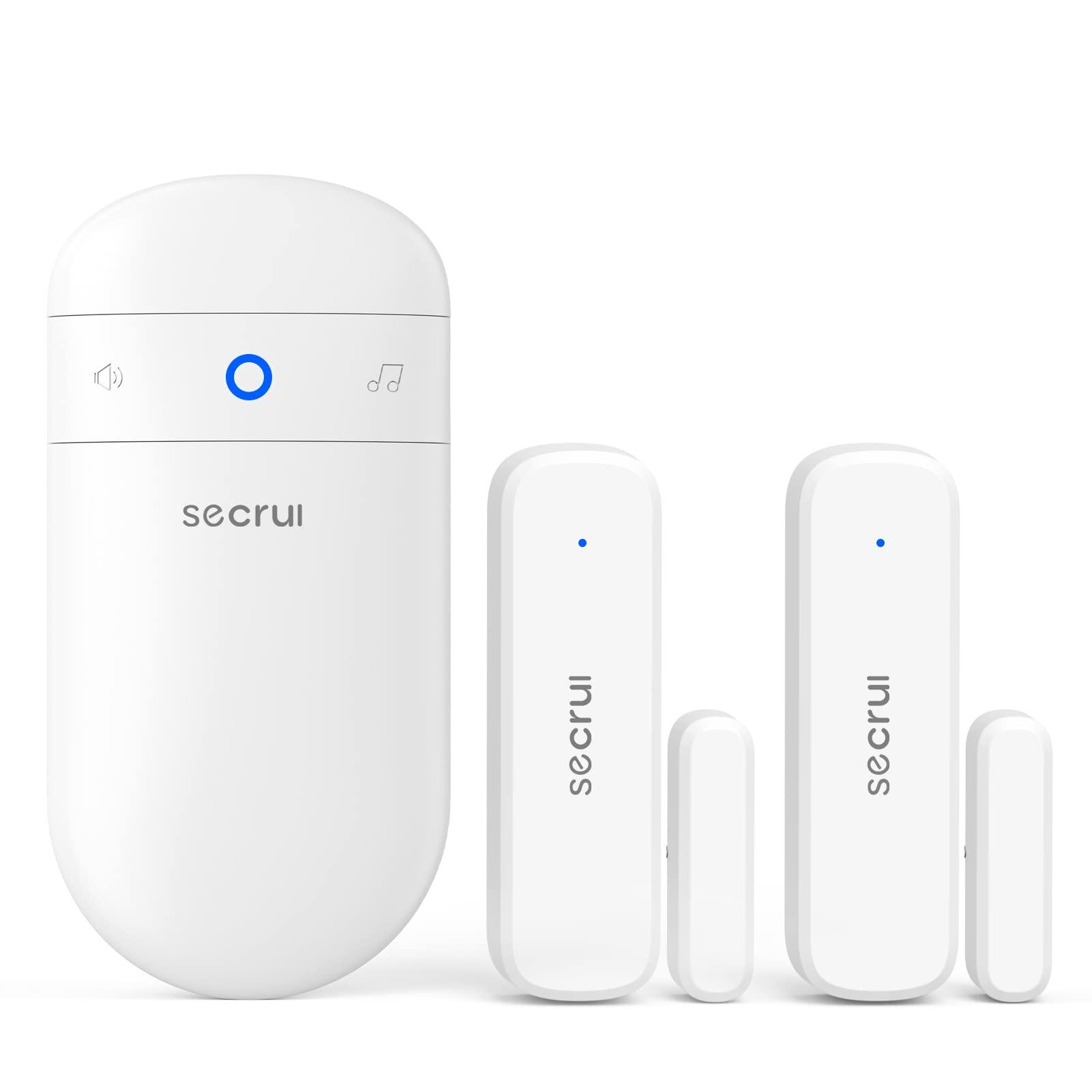 SECRUI Door Chime, Door Sensor Chime for Door Opens Door Ringer with 500ft Operating Range 52 Chime Adjustable Volume Mute Mode LED Indicators Entry Alert Chime for Business/Home/Office