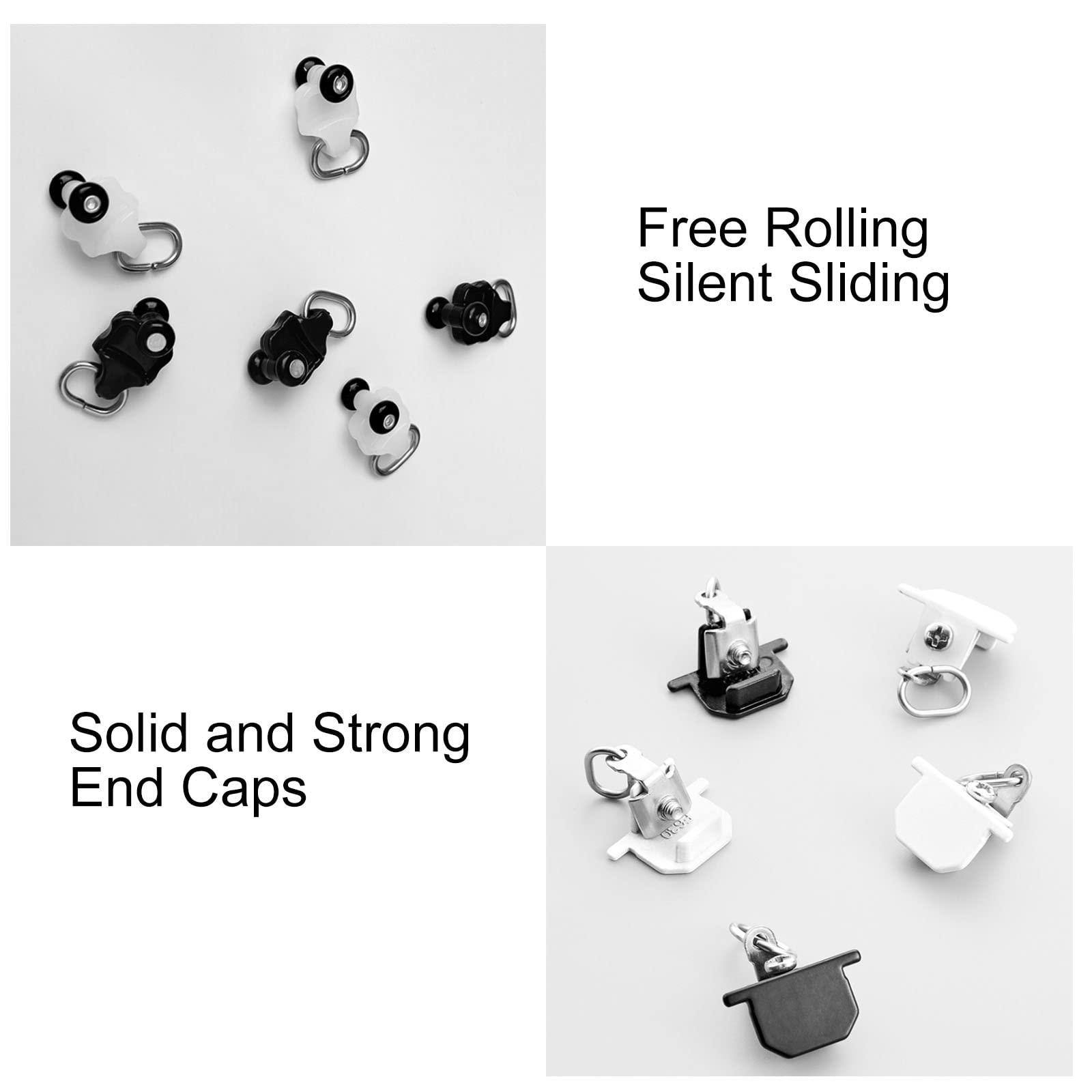 SRNSAEB SRNSAEB Recessed Mount Curtain Track, Embedded Invisible Ceiling Mount Curtains Rail Track Set, Bay Windows/Living Room/Bedroom/ 1-12 m/ 3.3-39.4 ft Long (Color : Black, Size : 4m/13ft)