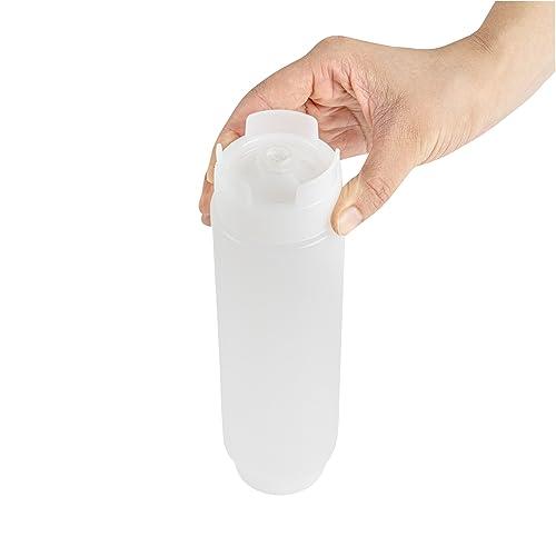 Restaurantware Restaurantware 16oz. FIFO Inverted Plastic Squeeze Bottle with Refill and Dispensing Lids - First In First Out - Perfect for Restaurants Catering and Food Trucks - 1ct box