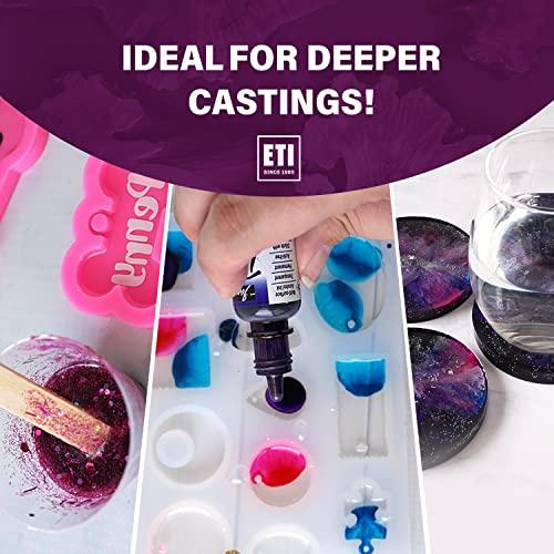 ETI Environmental Technology EasyCast Crystal Clear Casting Epoxy Mix (2-Part Kit) For Coating of Small Arts & Crafts, Wood, Jewelry Making | Low Odor & Solvent Free | 8 oz Resin + 8oz Hardener (16 ounce)