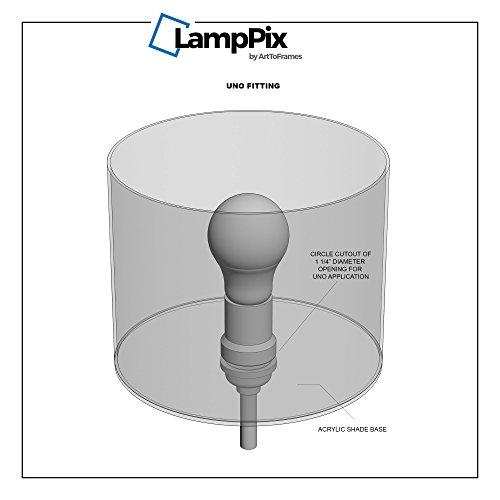 LampPix LampPix 10 Inch Table Lamp Shade - Bohemian Elephants Beige Canvas Desk Lampshade. Includes Decorative Chrome 15 Inch Stand