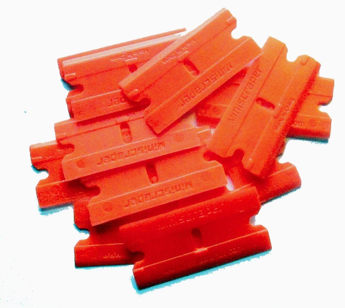 miniscraper MINISCRAPER Plastic Razor Scraper Blades Double Edged - Value Pack 4 100 Packs