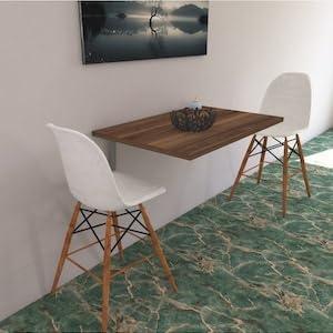 DARBUT DARBUT Fold up Table, Wall Mounted Table, fold Down Desk, Wall Mounted Desk, Laundry Folding Table, Wall Table, Murphy Desk, Space Saving tableHL (White,24\'x 35\' (60x90 cm) inches)