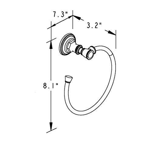 Ginger Ginger 4821/PC Eavon Towel Ring, Polished Chrome