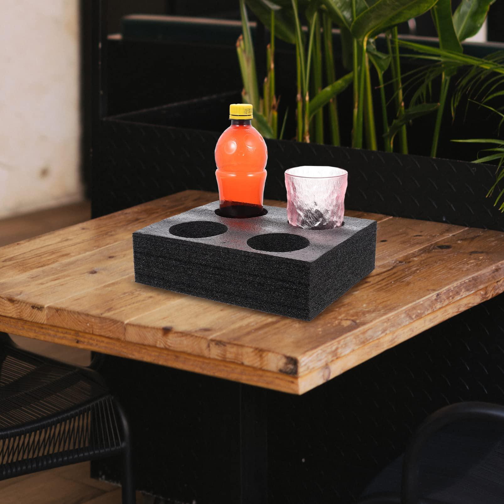 Zerodeko 2Pcs Foam Cup Holder Tray, 4 Drink Cup Takeout Carrier Tray Cup Fixing Packing Supply for, Coffee Milk Tea Beverage Holder for Outdoor Travel