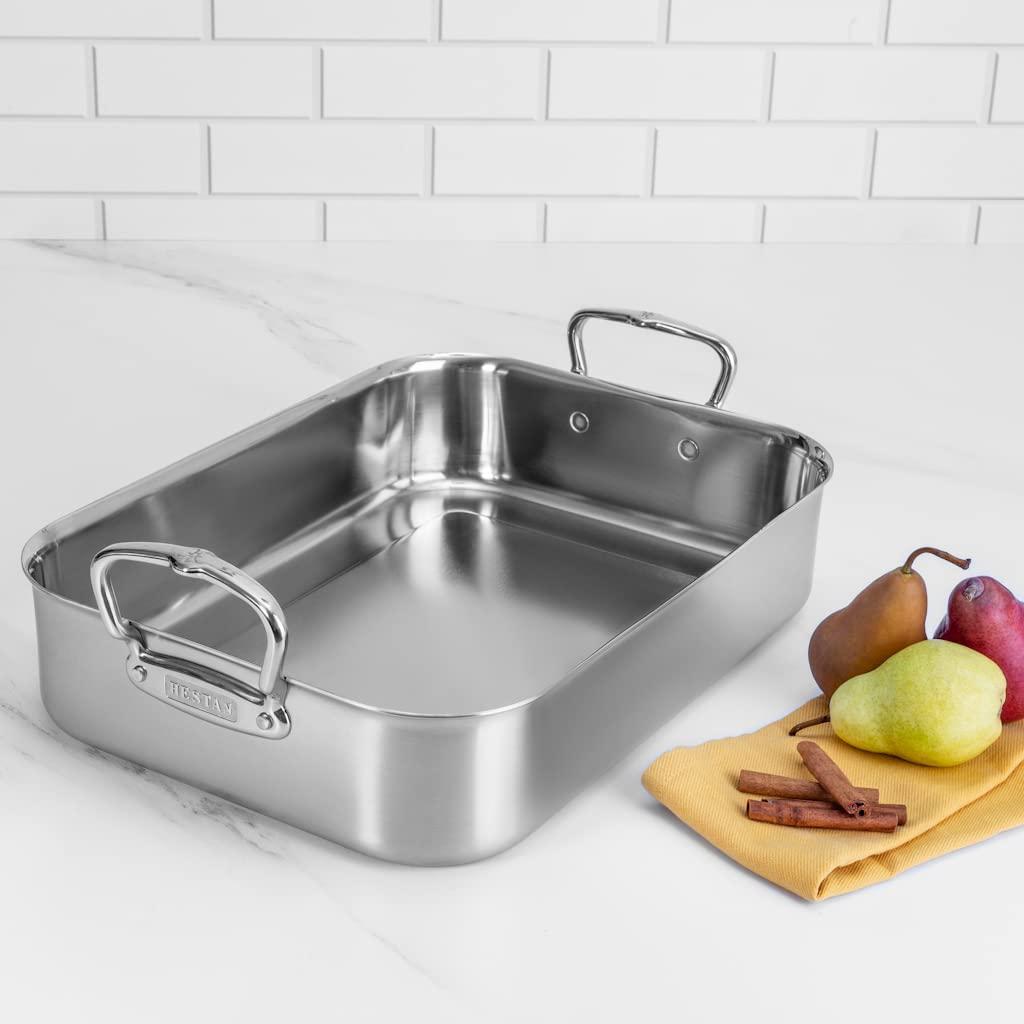 Hestan Hestan - Stainless Steel Classic Roaster with Rack, Induction Cooktop Compatible