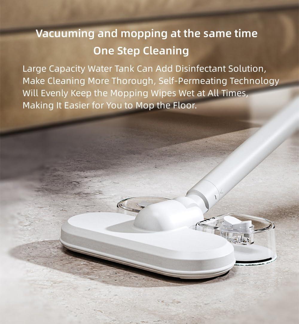 Aoun Aoun Quiet Stick Vacuum Cleaner Lightweight, 12000 pa Powerful Suction Handheld Corded Upright with HEPA Filter, 700W Hi Power Motor for Pet Hair Hardwood Floors, Carpet, White, 17 x 6.5 x 7 inch