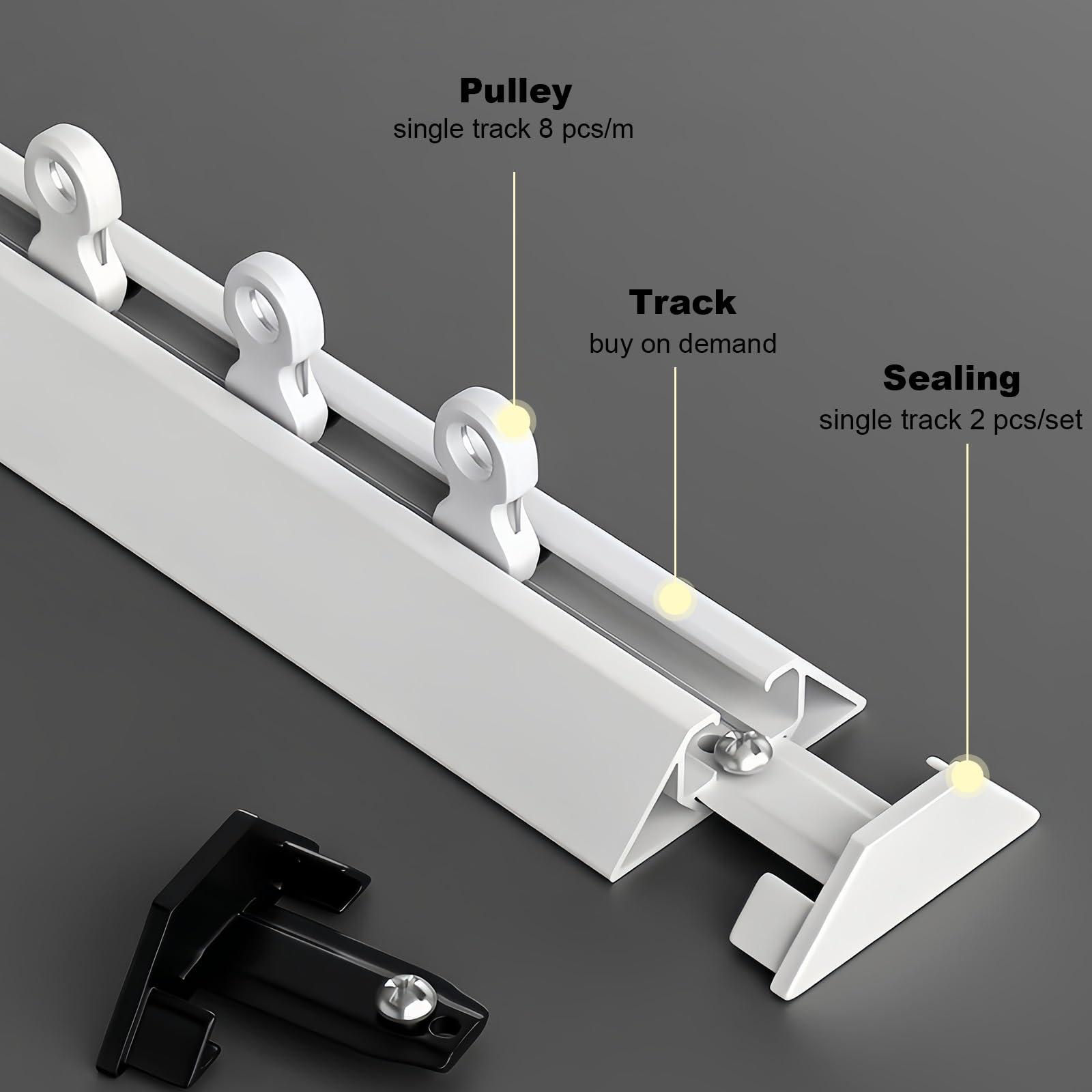 HomeLoft Basics 3.28ft-19.6ft Curtain Track, Ceiling Curtain Track, Curtain Track Ceiling Mount, Ceiling Track System for Curtains, Drapes, Room Dividers Ceiling Mount Single Curtain Tracks System(White,1.25m/4.1FT)