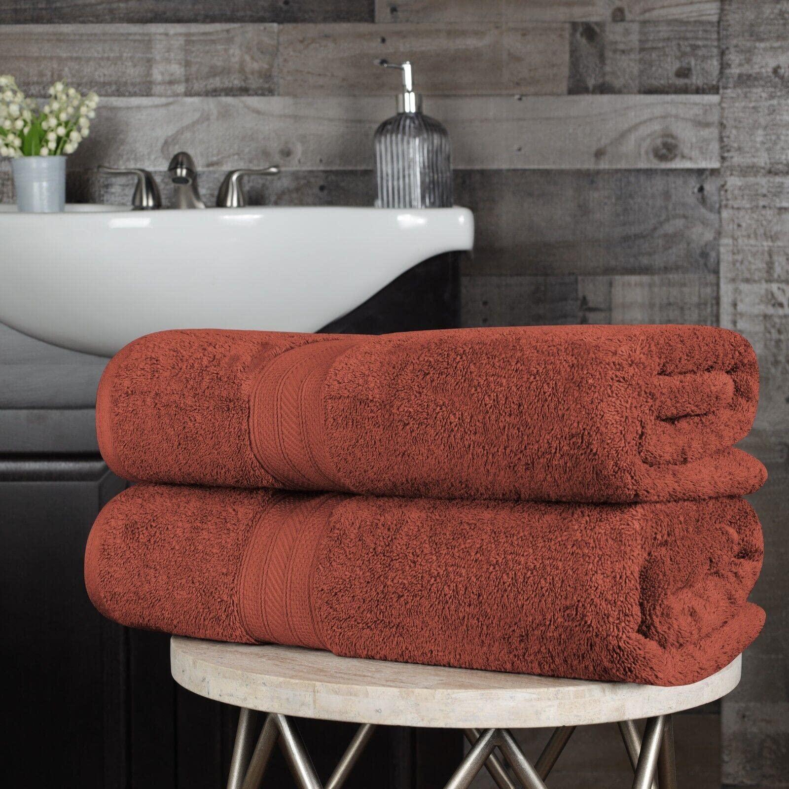 HomeLoft Basics Piece Cotton Luxury Solid Ultra Soft Absorbent Quick Drying Bath Sheet Beach Bath for Bathroom Hand Bathroom Washcloths Bath