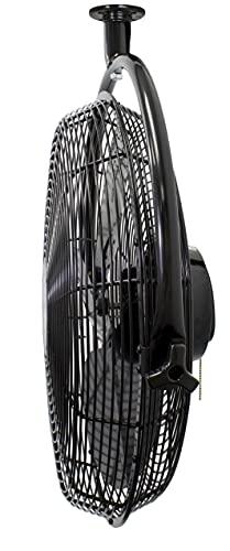 Air King Air King 9320 20-Inch 1/6-Horsepower Industrial Grade Ceiling Mount Fan with 3,670-CFM, Black Finish