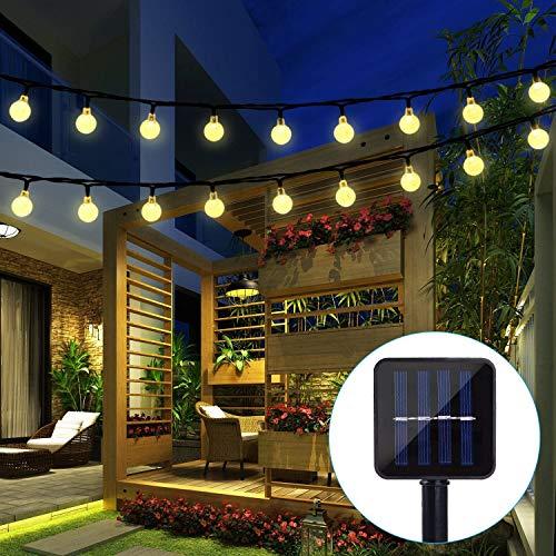 BAOANT BAOANT Solar String Lights Fairy Lights 20Ft 30 LED Crystal Ball String Lights Starry Lights Globe String Lights for Garden Home Patio Indoor Outdoor(Warm-White)