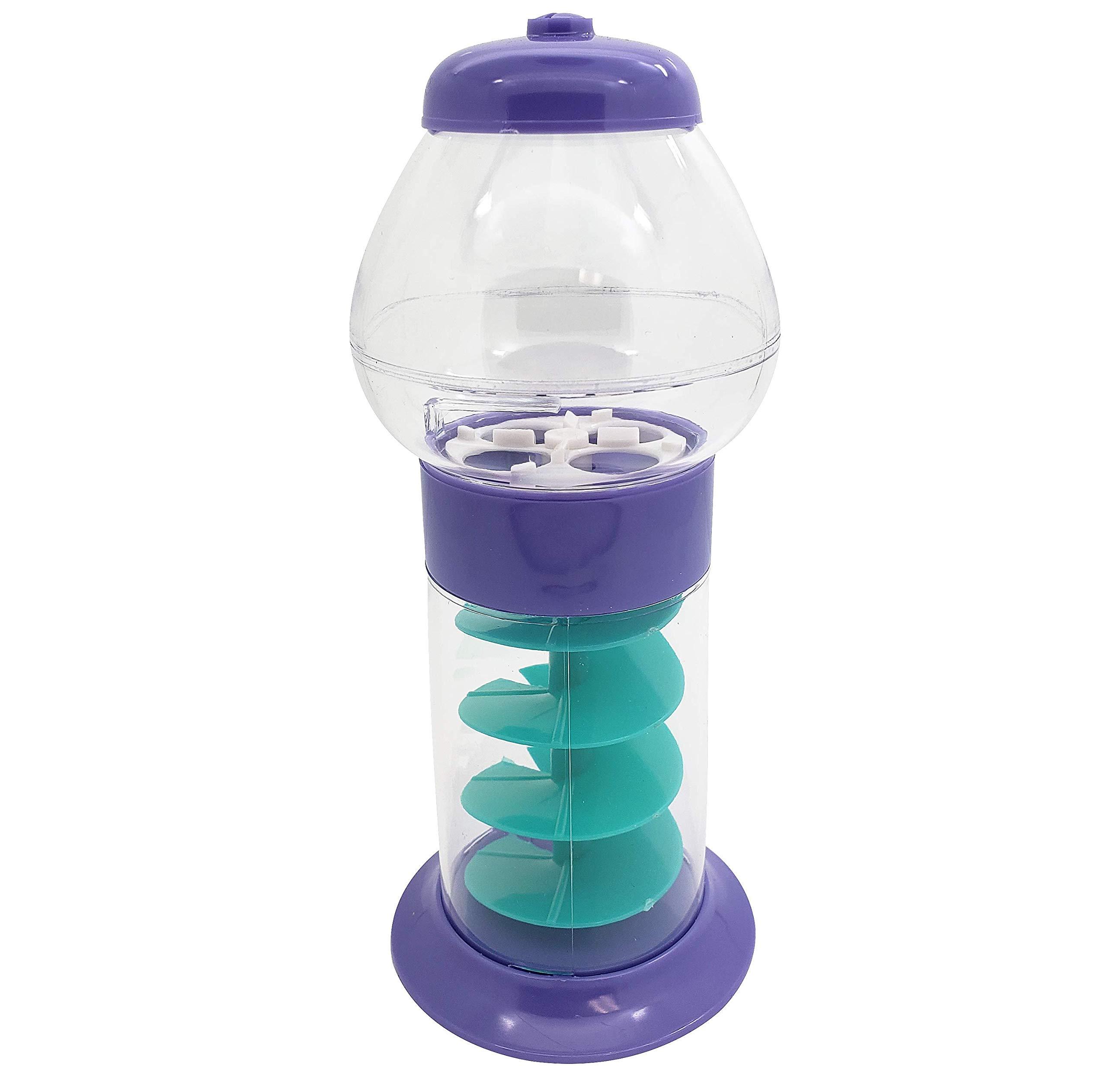 Zugar Land 7\" Spiral Galaxy Colorful GUMBALL MACHINE - Dubble Bubble Twirling Style Candy Gum Dispenser (Purple)