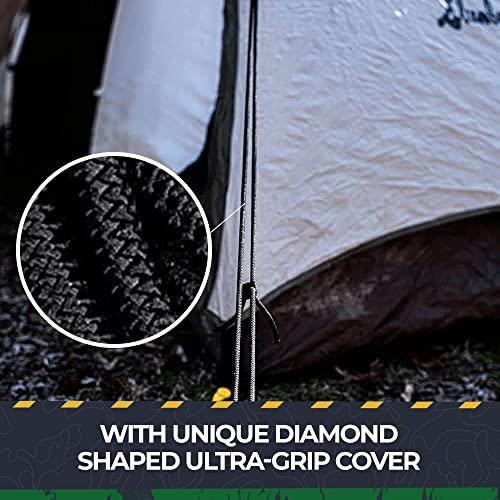 SGT KNOTS SGT KNOTS Diamond Grip Black Bungee Cord - 100% Stretch Elastic Cord and Absorbent Bungee Shock Cord for Camping, Kayak Deck, Crafting (1/4\" x 50ft)