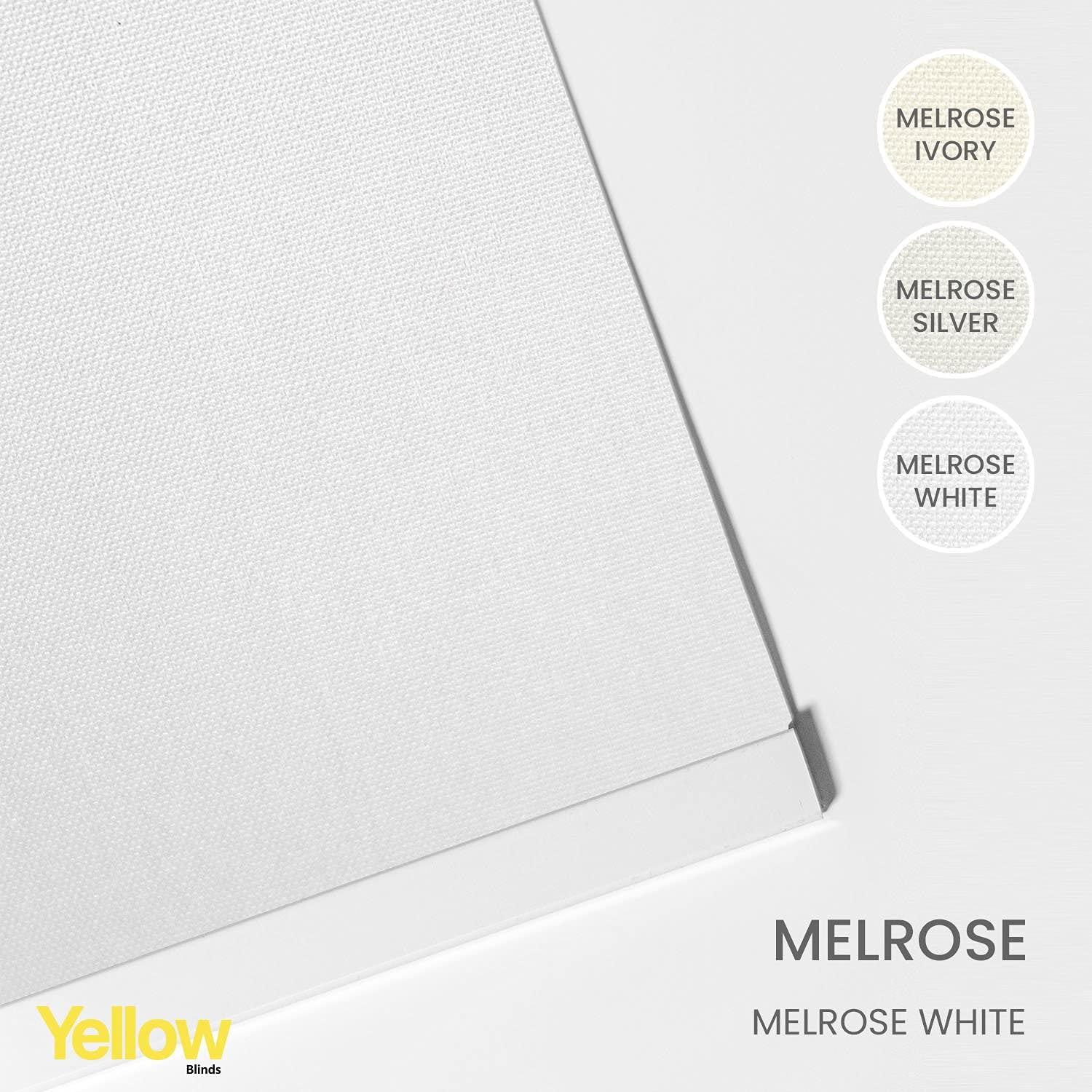 YELLOW BLINDS Adjustable Panel Track Blinds for Sliding Glass Door, 46"-86" W x 0-96" H, Trimmable Vertical Blinds for Patio Doors, Open Spaces and Room Dividers, 100% Blackout, Melrose White, by YELLOW BLINDS