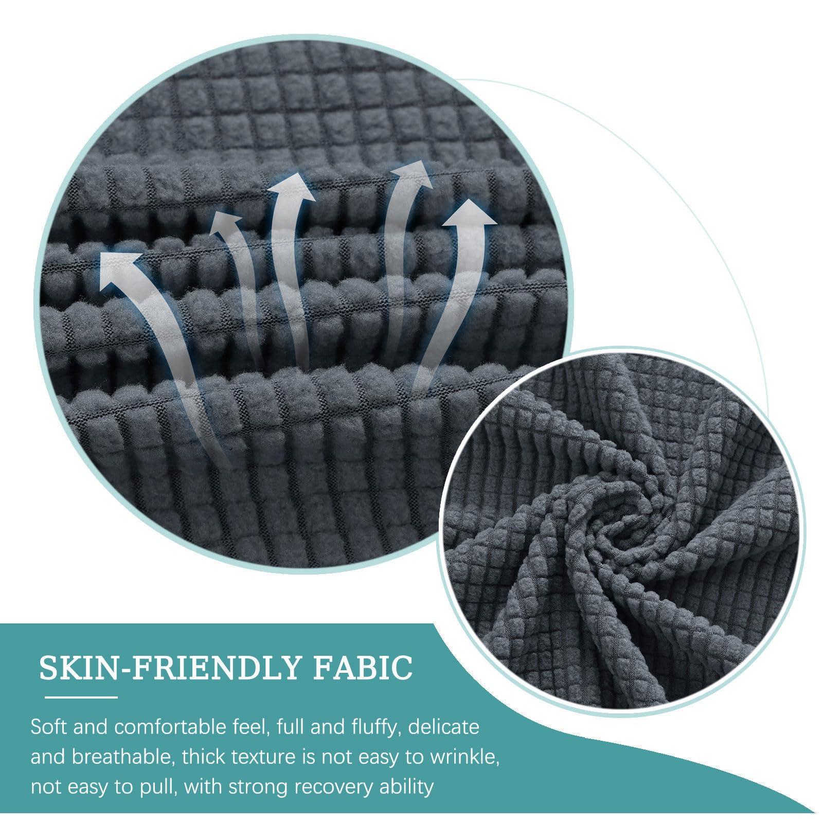 ZRCYXDW ZRCYXDW Stretch Gaming Chair Cover, Ergonomic Computer Chair Slipcover Soft with Armrest Covers Gaming Chair Slipcover Removable Gaming Chair Seat Cover-Dark Grey-Large