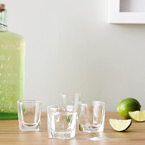 TRUE True Square Shot Glasses, Reusable Shot glasses, Perfect For Whiskey, Vodka, And Tequila, Party Shot Cups, Set Of 4, 1.5 oz.