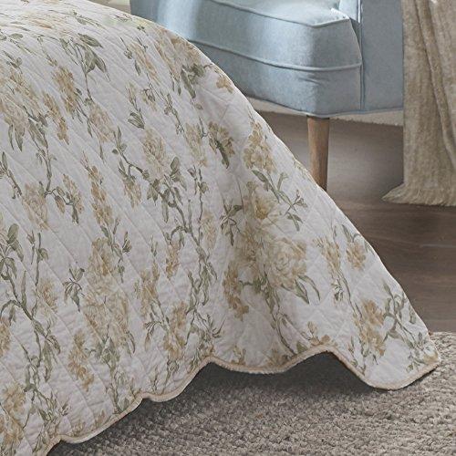 Nostalgia Home Nostalgia Home Juliette Yellow Floral King Bedspread, White