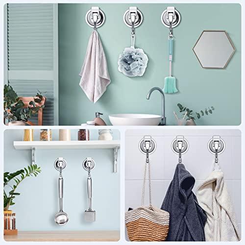 iRomic Heavy Duty Vacuum Suction Cup Hooks (2Pack) Specialized for Kitchen&Bathroom&Restroom Organization, by iRomic