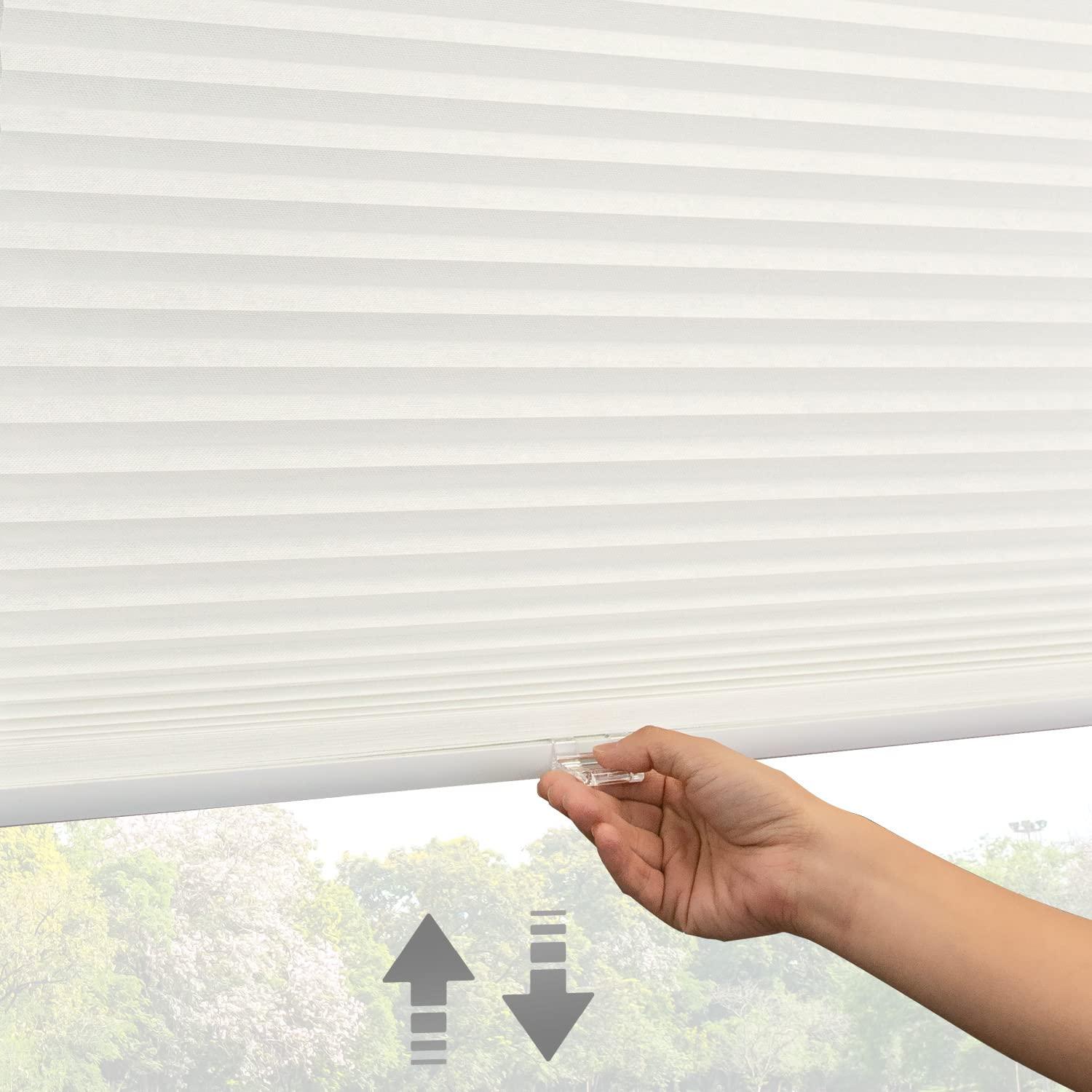 CHICOLOGY CHICOLOGY Cellular Shades, Top Down Bottom Up Shades, Custom Blinds for Windows, Window Shades for Home, Door Blinds, Window Coverings, Cellular Blinds, Pearl (Light Filtering), 33" W x 64" H