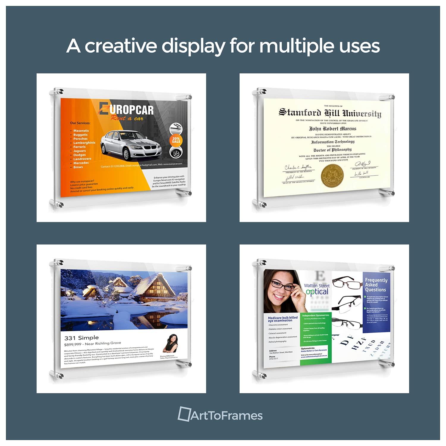 Poster Palooza Poster Palooza 21x15 Contemporary Black Complete Wood Picture Frame with UV Acrylic Plexiglass, Foam Board Backing & Hardware Included