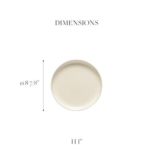 Casafina Casafina Ceramic Stoneware 4-Piece Place Setting Service for 1, Pacifica Collection, Vanilla | Microwave & Dishwasher Safe Dinnerware Set | Food Safe Glazing | Restaurant Quality Tableware