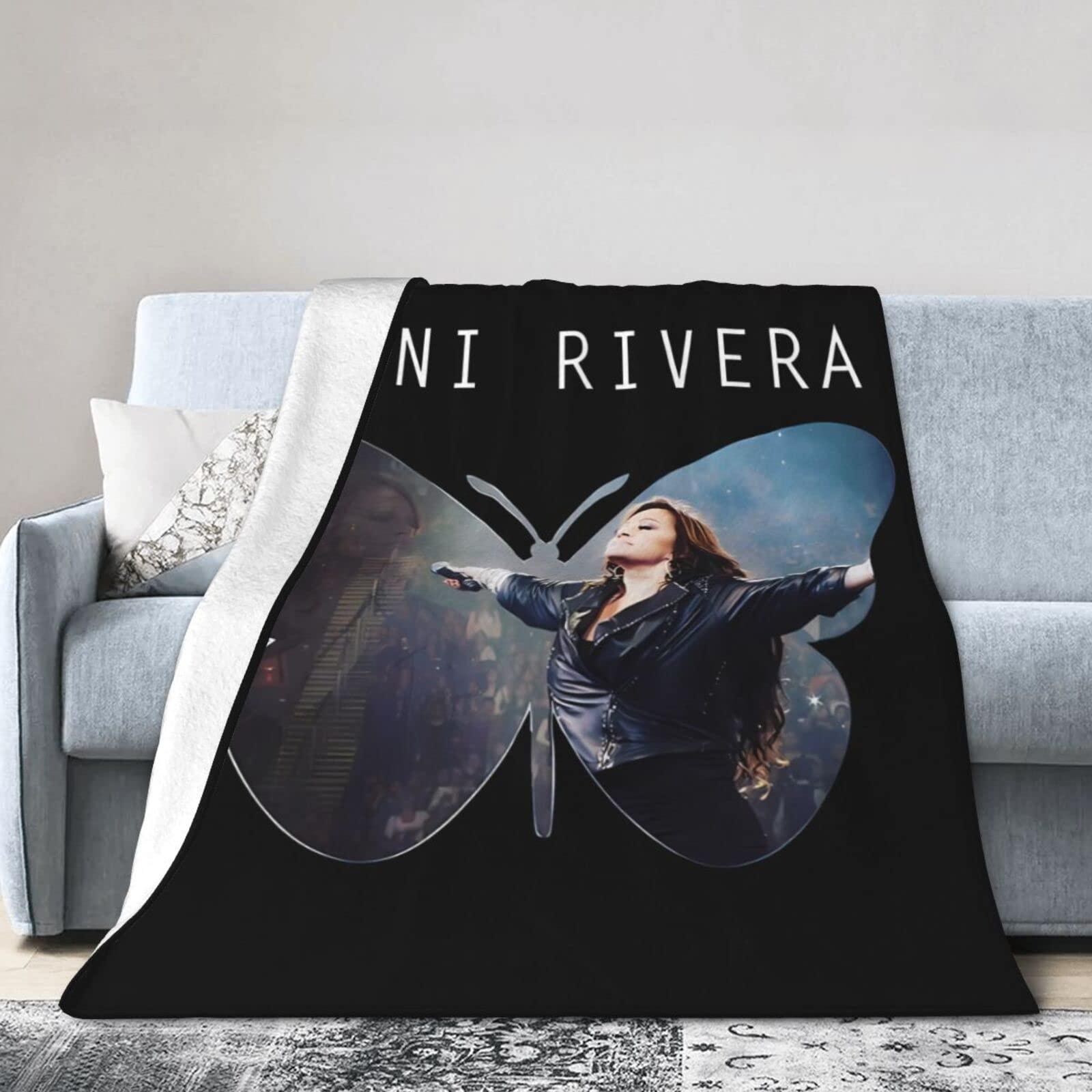 Yeskit Jenni Music and Rivera Throw Blanket Soft Flannel Fleece Blanket Warm Cozy Printed Sofa Blankets 50\"x40\"