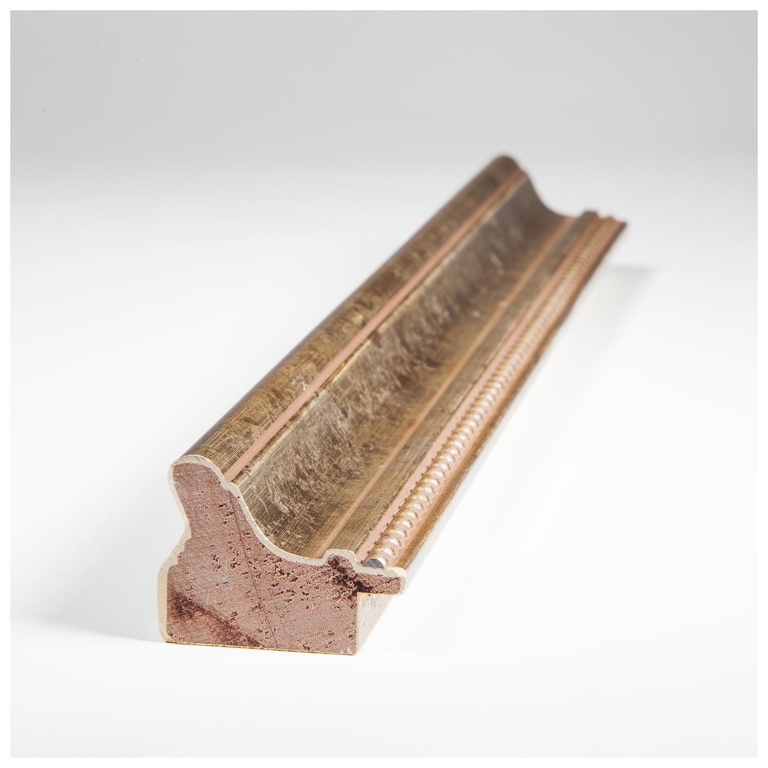 ArtToFrames ArtToFrames 18x27 Inch Silver Picture Frame, This 1.50 Inch Custom Wood Poster Frame is Aged White Gold - Comes with Economy Acrylic and Corrugated Backing (2WOMD8808-18x27)