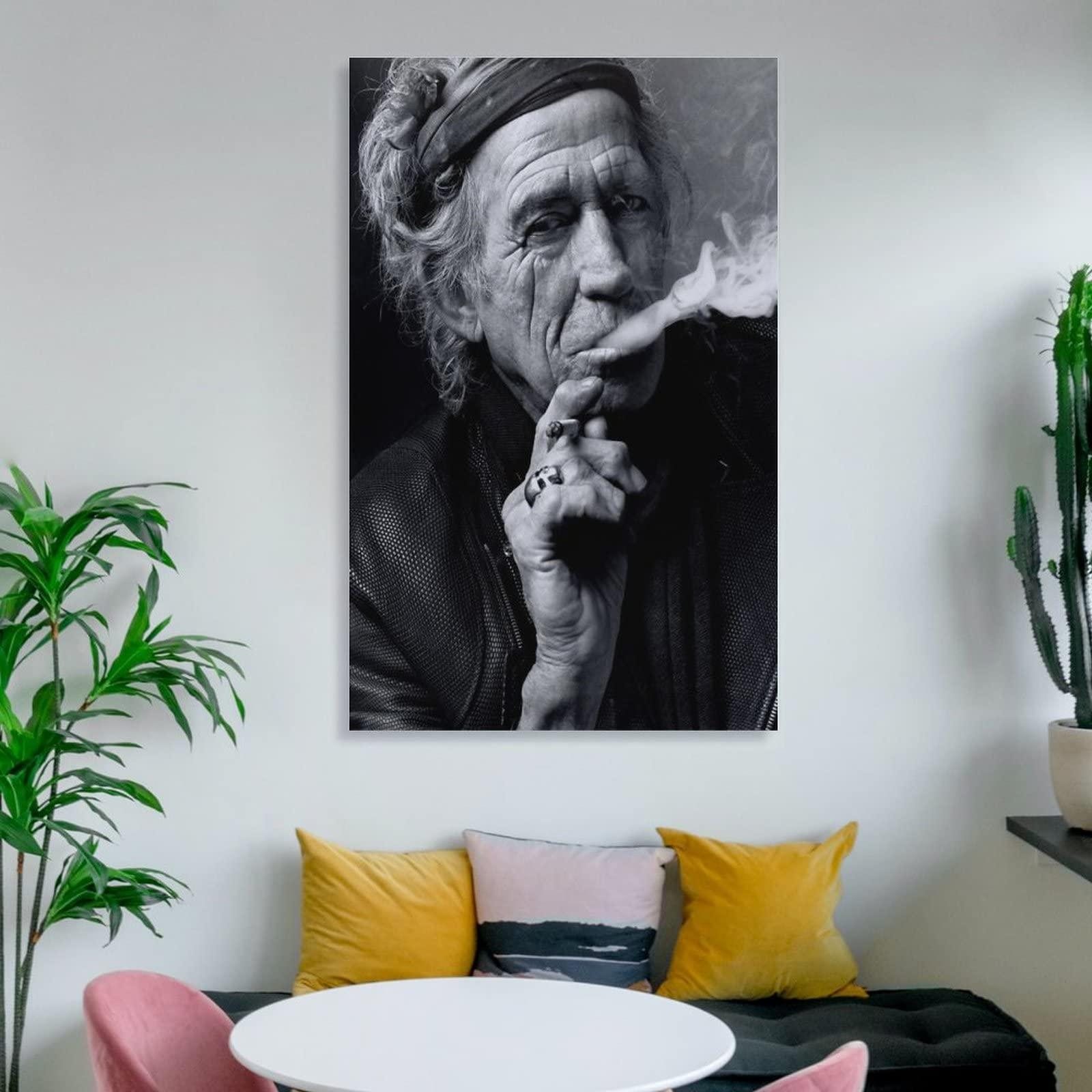 HomeLoft Basics Keith Richards Art Posters Print Photo Art Painting Canvas Poster Home Decorative Bedroom Modern Decor Posters Gifts 16x24inch(40x60cm)
