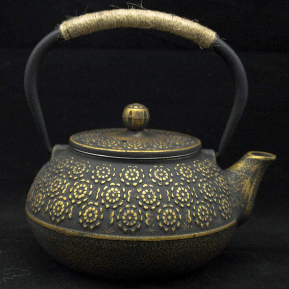 LKYU Japanese Black Cast iron tea teapot kettle sieve gift 9 pattern-Pine Bamboo Plum_CHINA