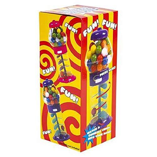 Zugar Land 7\" Spiral Galaxy Colorful GUMBALL MACHINE - Dubble Bubble Twirling Style Candy Gum Dispenser (Purple)