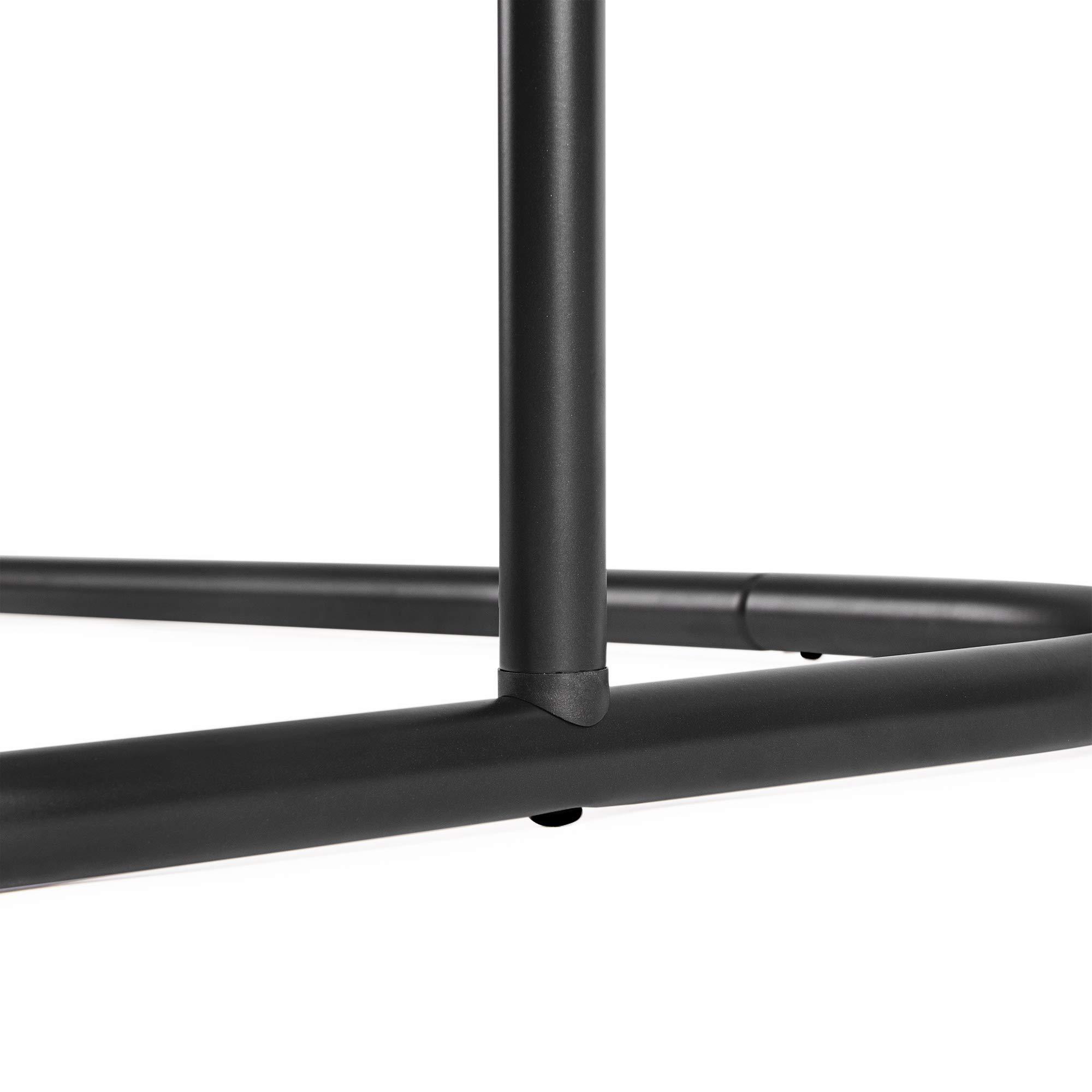 Utopia Alley Utopia Alley Rustproof Wall Mounted Aluminum Hoop Shower Rod | Ceiling Support for Clawfoot Tub, 54 Inch Extra Large Size by 26 Inch, Stylish & Comfortable Bathroom Decor, Black Finish (64"L x 26"W)