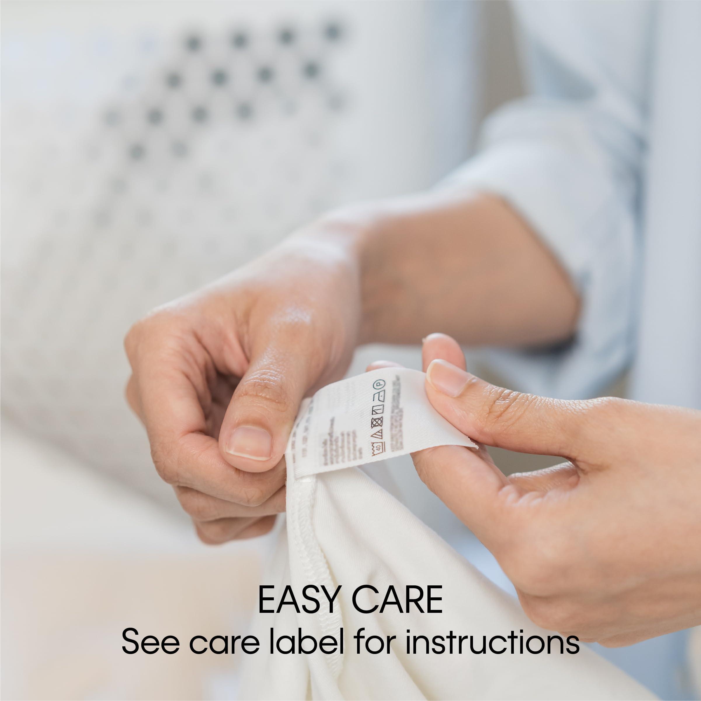 Waverly Waverly Traditions Navarra Farmhouse Scalloped Rod Pocket Valance for Windows in Bedroom, Kitchen, or Living Room, 52\" x 16\", Porcelain