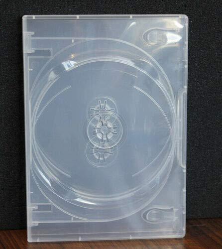 MegaDisc MegaDisc 2 Crystal Clear Standard 4 DVD Storage Replacement Case Box 14mm Four Discs Holder W Flap