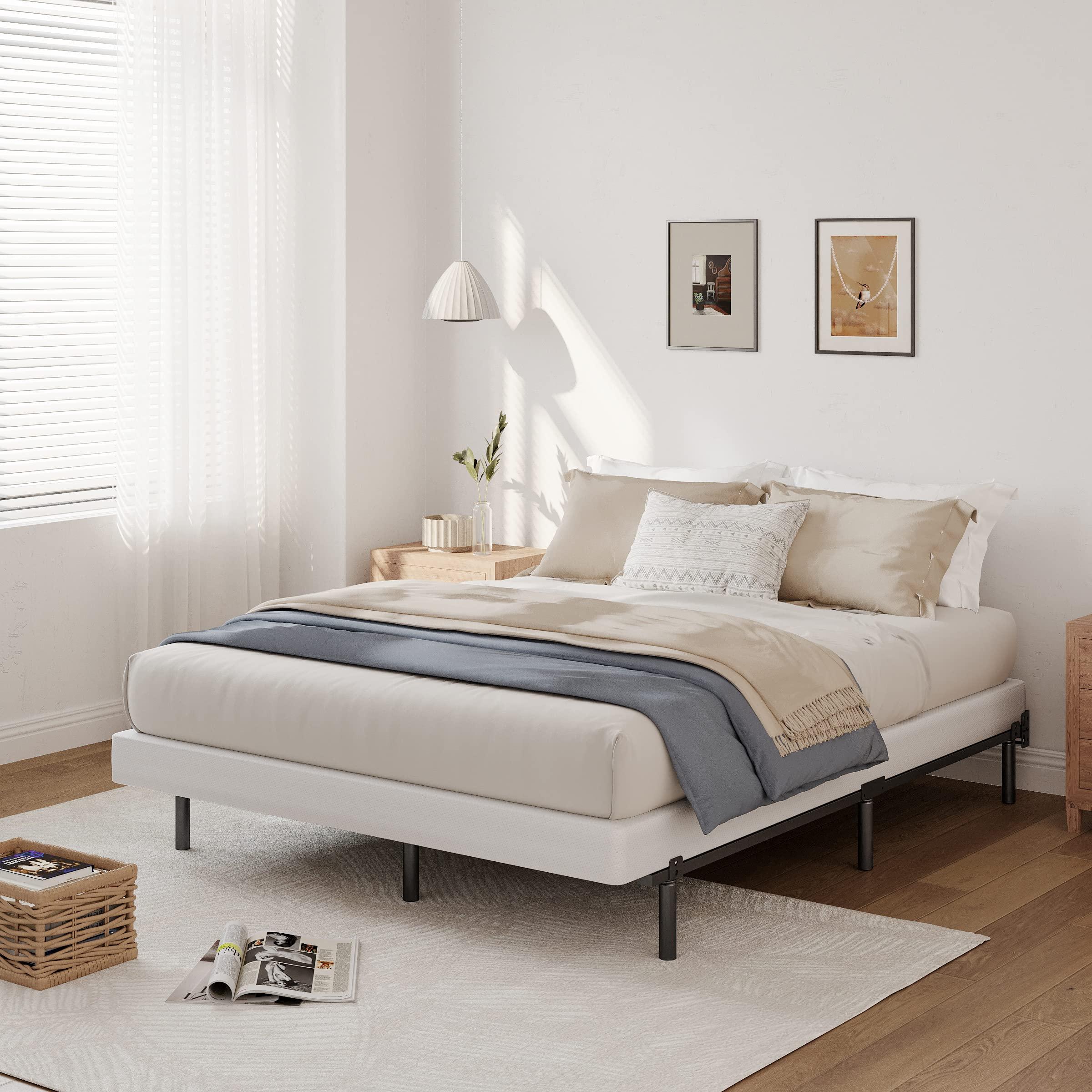 THEOCORATE THEOCORATE King Box Spring and Cover Set, 5 Inch Low Profile Metal BoxSpring, Heavy Duty Structure, Mattress Foundation, Noise Free, Non-Slip, Easy Assembly