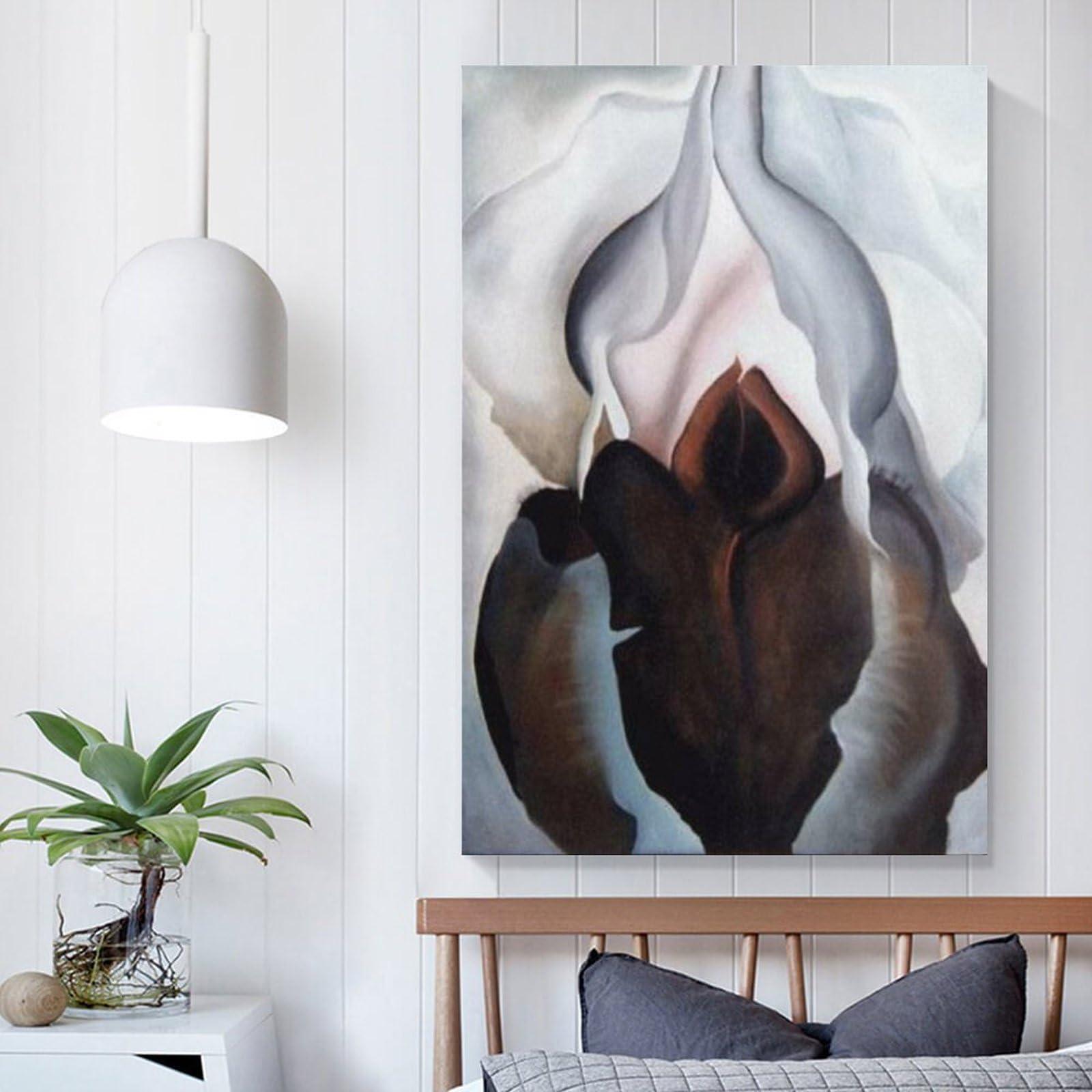 HomeLoft Basics Georgia O'Keeffe Black Iris III Room Aesthetic Poster Print Art Wall Painting Canvas Posters Gifts Modern Bedroom Decor 12x18inch(30x45cm)