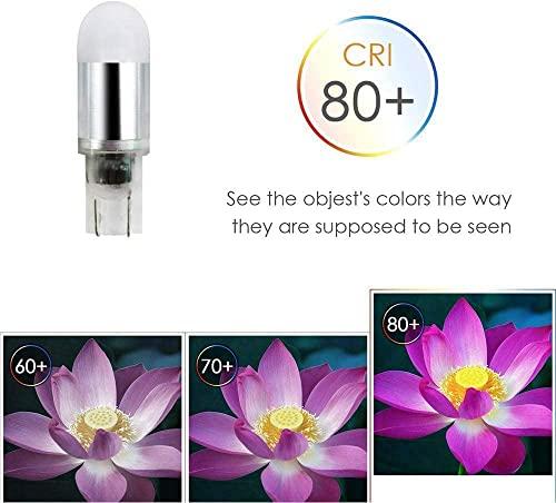 Makergroup Makergroup T5 T10 Wedge Base LED Light Bulbs 12VAC/DC 1Watt Warm White 2700K-3000K for Outdoor Landscape Lighting Deck Stair Step Path Lights and RV Travel Tailer Lights 6-Pack