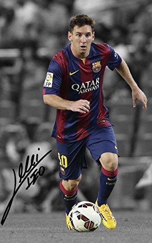 Kitbags & Lockers Signed Black Soccer Lionel Messi Barcelona Autographed Photo Photograph Picture Frame Gift SM